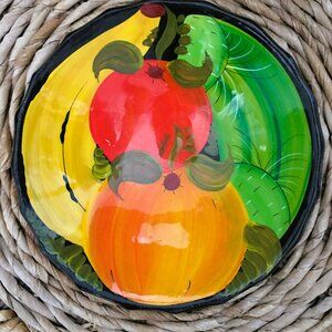 Talavera Mexican Pottery Bowl Footed Fruit Salsa Bowl Folk Art Dish Bowl